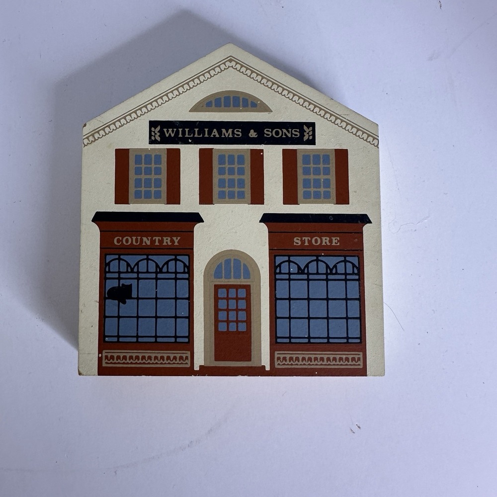 Vintage The‎ Cat's Meow Williams & Sons Country Store wood building display 1988